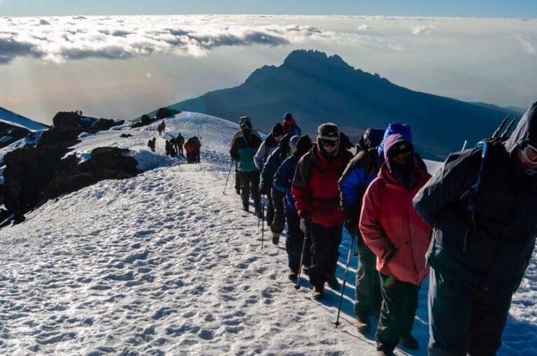 Climbing Mount Kilimanjaro In The Snow